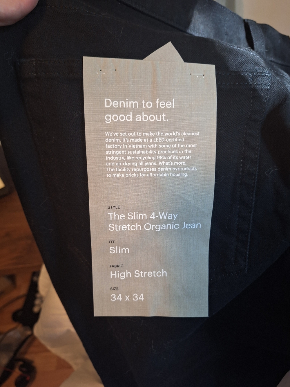 Everlane Black Slim 4-Way Stretch Jeans Tall